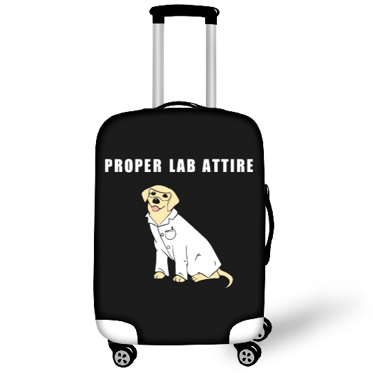 Proper Lab Attire Laboratory Dog Pun Science Luggage Covers