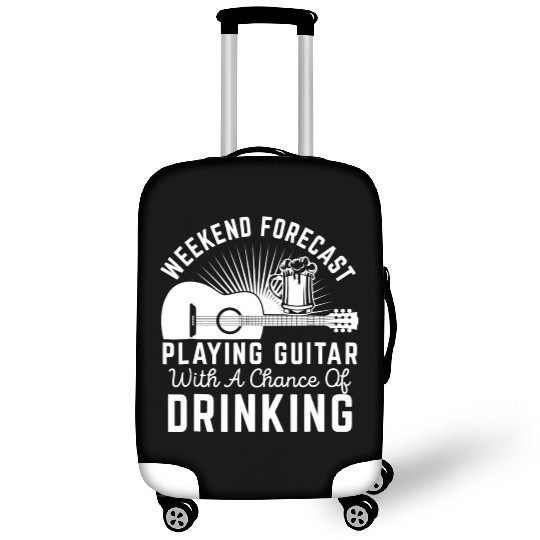 Weekend Forecast Playing Guitar Drinking Beer Luggage Covers