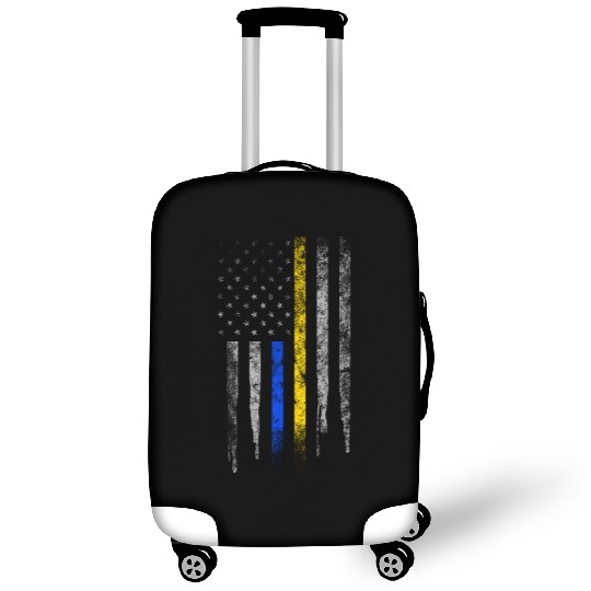 Gold Blue Line 911 Police Dispatcher First Luggage Covers