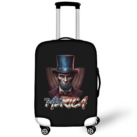 Merica Lincoln Independence Day Party 4th July Luggage Covers