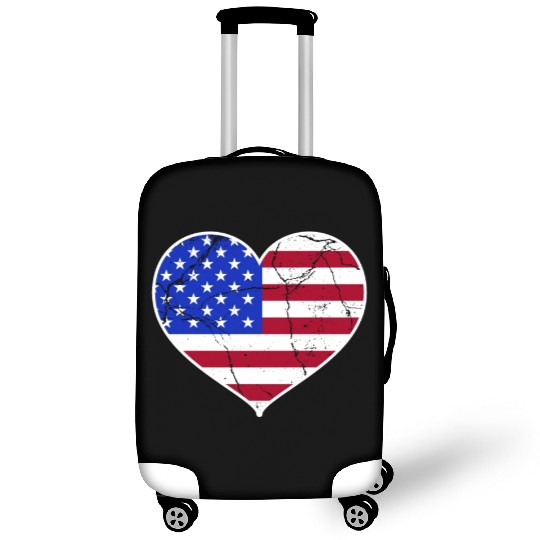 Love America Flag Independence Day USA Patriots Luggage Covers