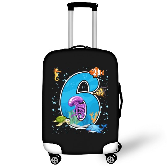 6th birthday Aquarium Fish lover 6 Year Old Sea Luggage Covers