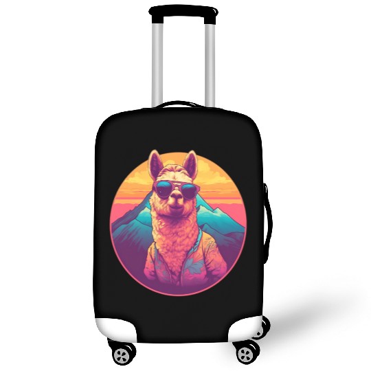 Funny Alpaca with Sunglasses - Alpacatude Luggage Covers