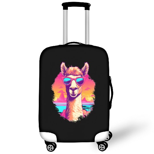 Funny Alpaca with Sunglasses - Alpacatude Luggage Covers