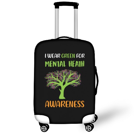 I Wear Green For Mental Health Awareness Luggage Covers