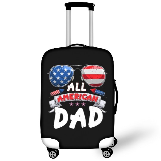 All American Dad US Patriots Fathers America Party Luggage Covers