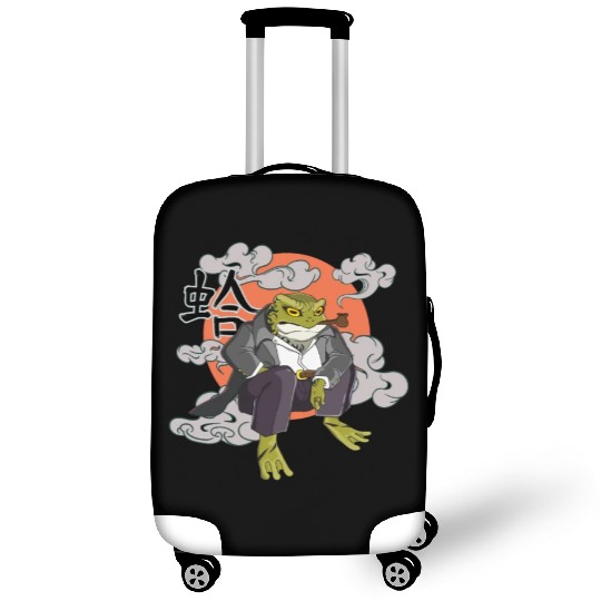 Japanese frog in Yakuza gangster costume Luggage Covers