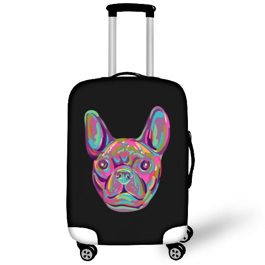 French Bulldog Frenchie head Pop art style Luggage Covers