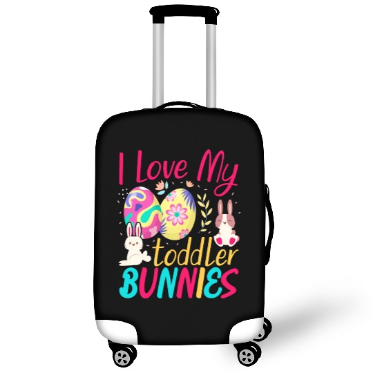 I Love My Toddler Bunnies Teacher Easter Design Luggage Covers