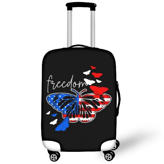 American Freedom Independence Day Butterfly Luggage Covers