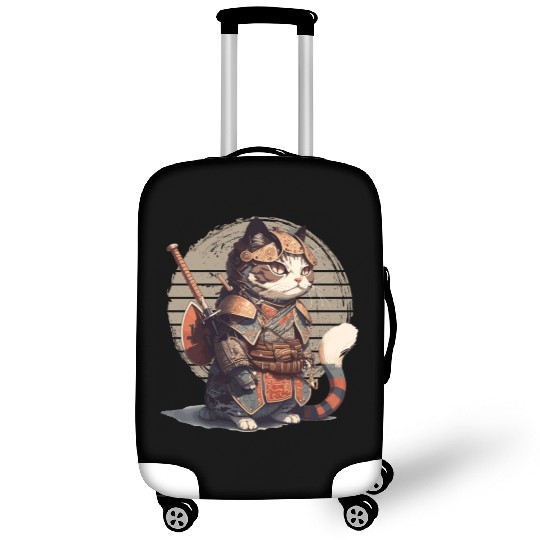 Samurai Cat Warrior Japanese Ninja Cat Kawaii Luggage Covers