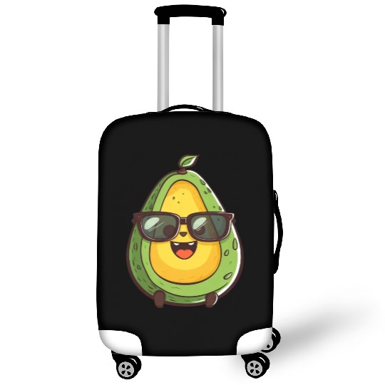 Cool Nerd Avocado with Glasses - Funny Design Luggage Covers