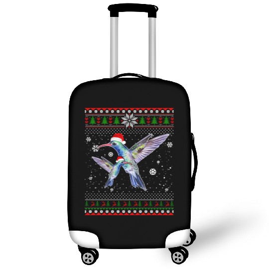 Hummingbird Farm Santa In Snow Ugly Luggage Covers