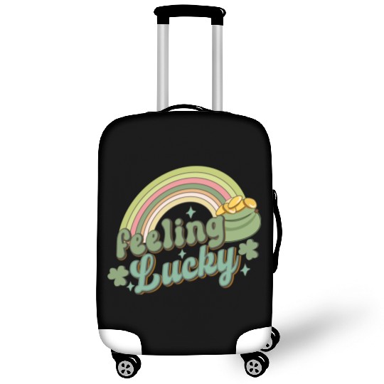 Feeling Lucky Saint Patricks Day Rainbow quote Luggage Covers