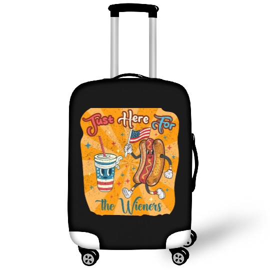 I'm Just Here For The Wieners Cartoon Hot Dog 4Th Luggage Covers