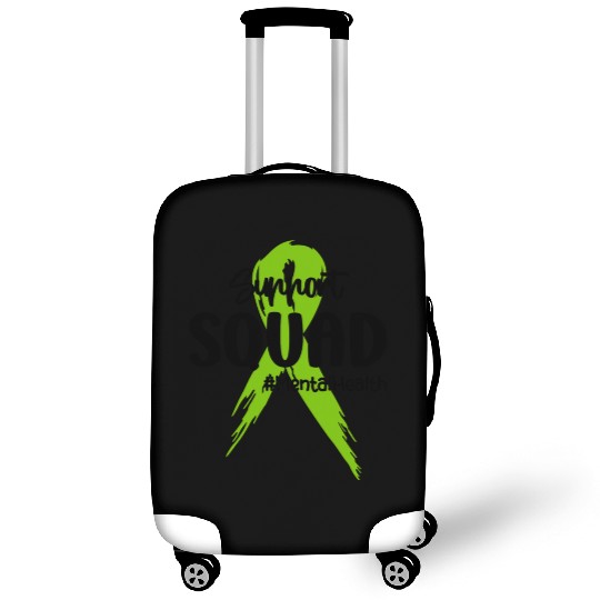 Support Squad Mental Health Awareness Lime Green Luggage Covers