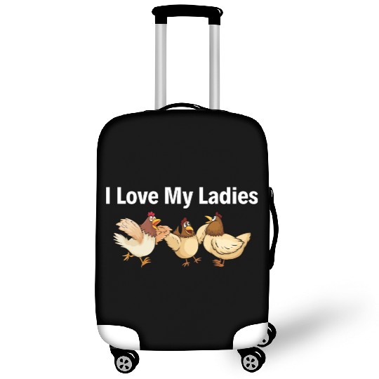 I Love My Ladies Funny Farmers Chicken Luggage Covers