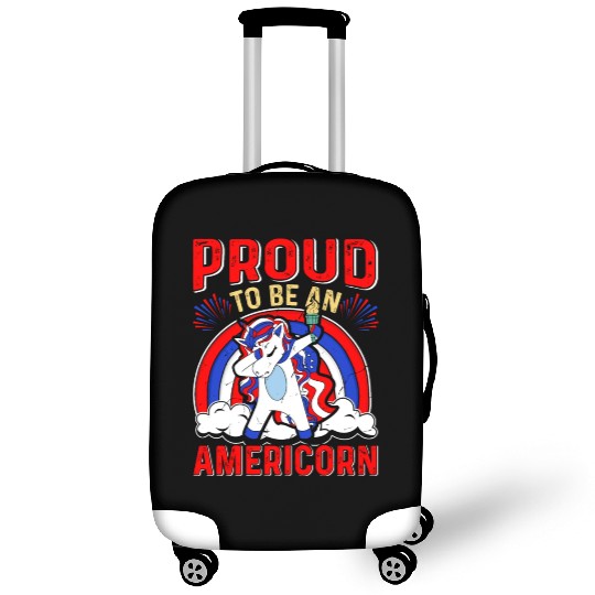 Proud to be an Americorn Unicorn Independence Day Luggage Covers