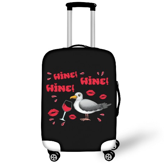 Wine Seagull Bird Lover Shorebird Seagulls Luggage Covers