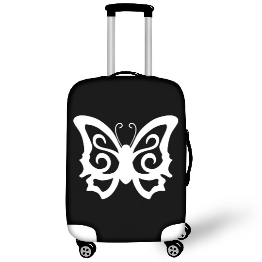Tribal Butterfly White Luggage Covers