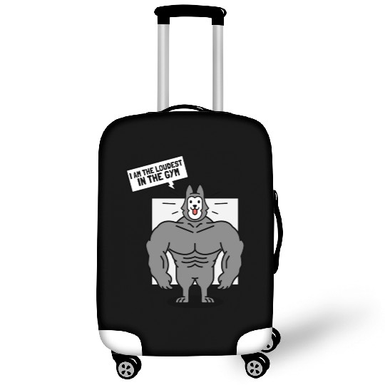 I Am The Loudest At The Gym Husky Dog Luggage Covers