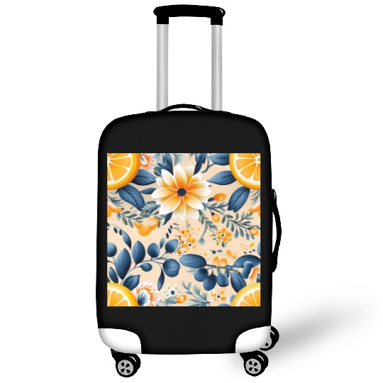 Yellow Lemon Floral Detailed Summer Collection 02 Luggage Covers