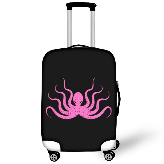 Menace Octopus Neon Pink Luggage Covers