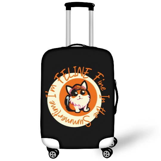 I'm FELINE Fine | Cat Lover Summer Animal Party Luggage Covers