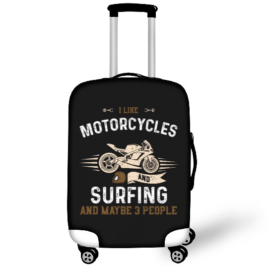I Like Motorcycles And Surfing A... Luggage Covers