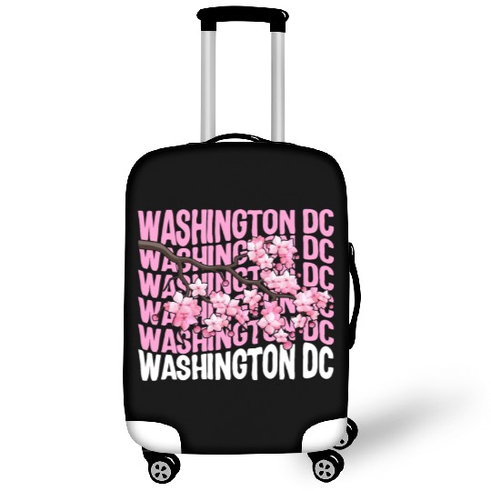 Washington DC Luggage Covers, Cherry Blossom Floral Pop