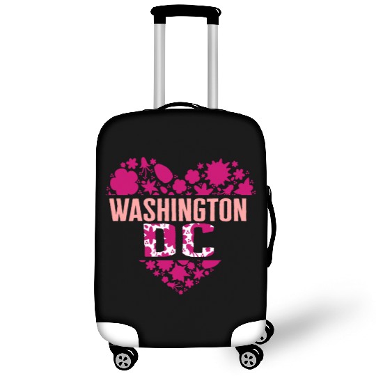 Washington DC Luggage Covers, Cherry Blossom Heart Floral