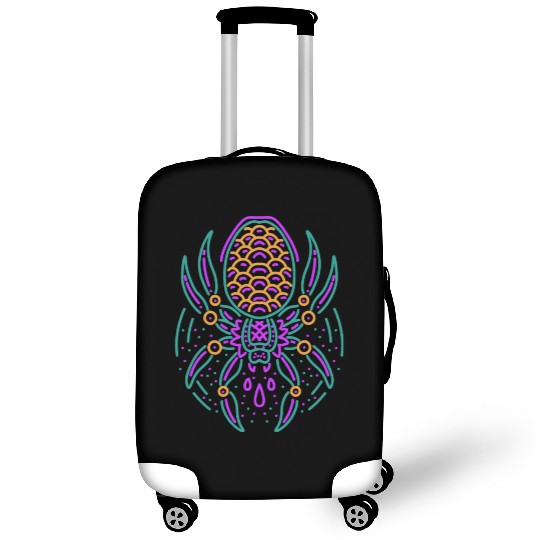 Spider Neon Tattoo Style Luggage Covers