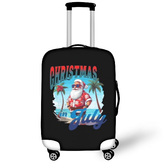 Santa at the Beach | Christmas In July Luggage Covers