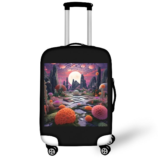 Visually Pleasing Moonlight Coral [Surreal Aesthet Luggage Covers