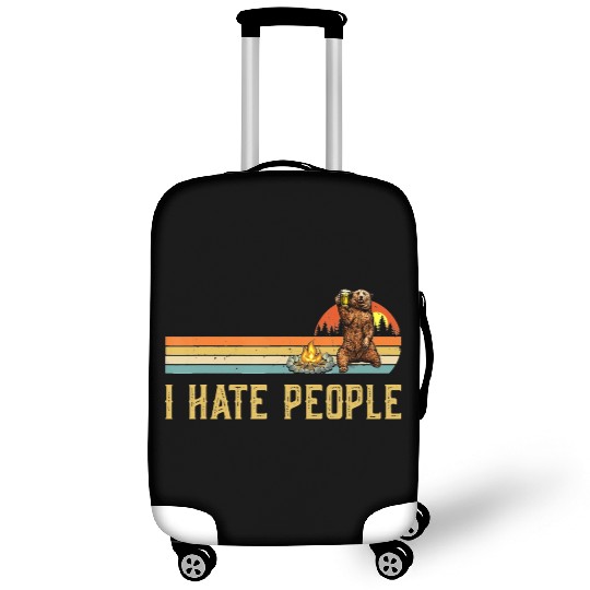 I Hate People Bear Camp Luggage Covers