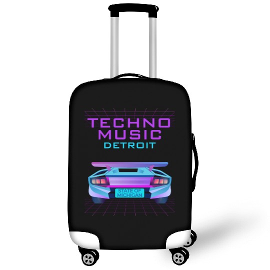 Techno Music Detroit Luggage Covers