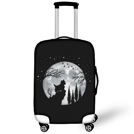 Yorkshire Terrier Full Moon At Night Pet Yorkshire Luggage Covers