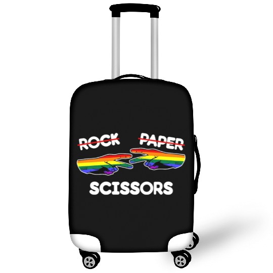 Rock Paper Scissors Funny Lesbian Pride LGBT Pun Luggage Covers