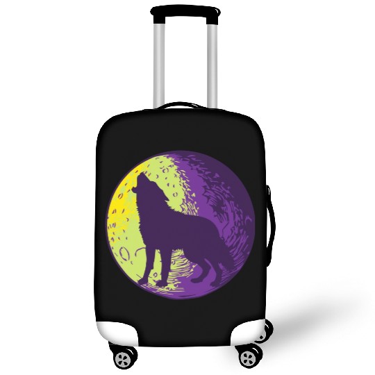 Howling wolf in the moon cool Luggage Covers
