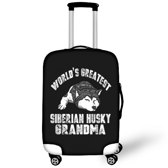 Distressed Siberian Husky Grandma Luggage Covers