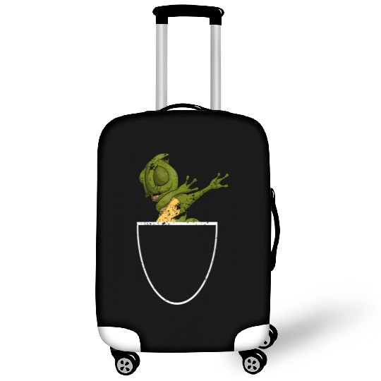 Dabbing Lizard Reptile Animal Pocket Chameleon Luggage Covers