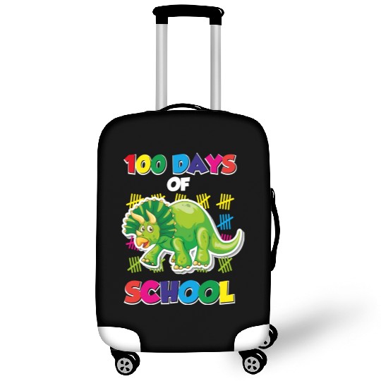 100 days of school green triceratops Luggage Covers