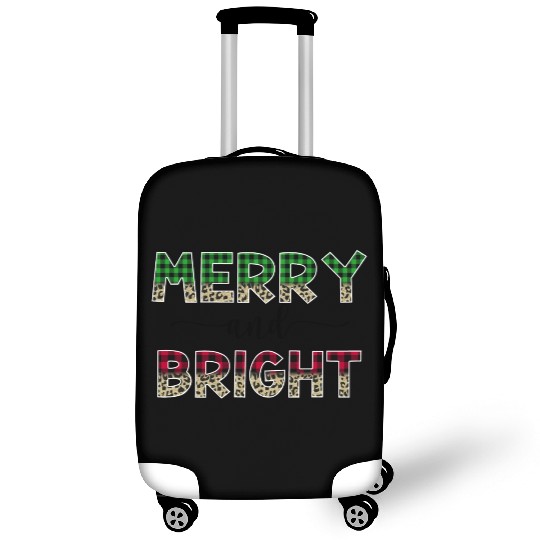 Merry and Bright Christmas Luggage Covers