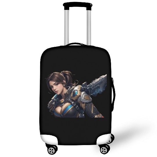 Sexy female gamer chick Luggage Covers