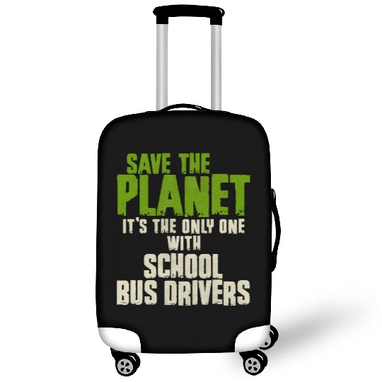 Save The Planet School Bus Driver Luggage Covers