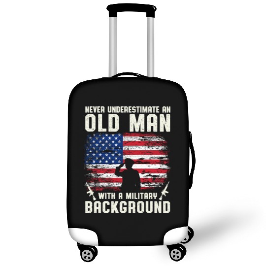 Never Underestimate An Old Man US Army Veteran Luggage Covers