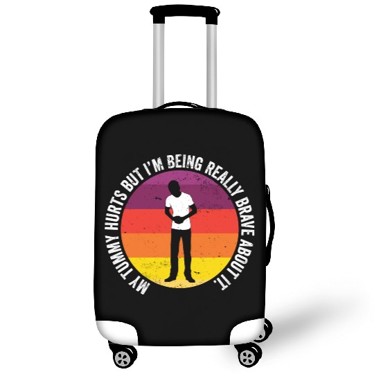 Funny Tummy Ache Survivor My Tummy Hurts Food Luggage Covers