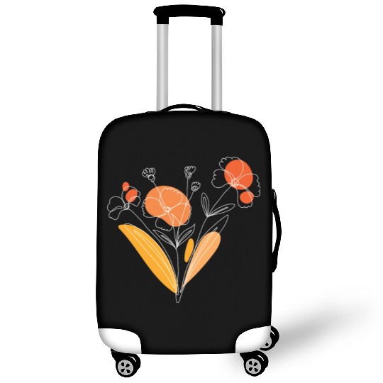 Wildflowers Flowers Nature Bouquet White Luggage Covers