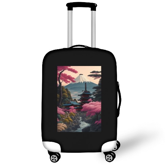 Asia Landscape Serene Mount Fuji Luggage Covers