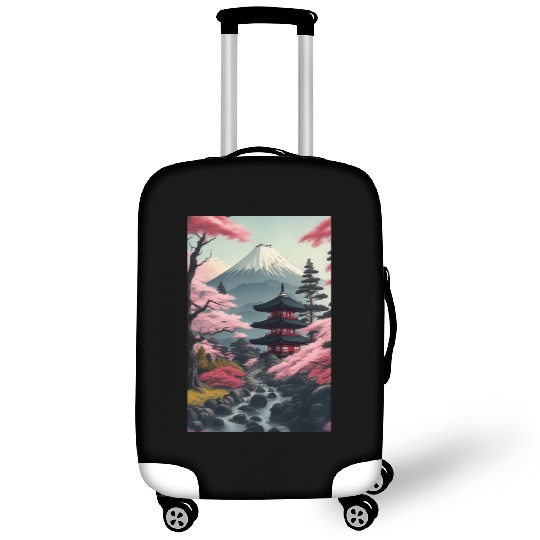 Asia Landscape Serene Mount Fuji Luggage Covers